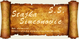 Stajka Simeonović vizit kartica
